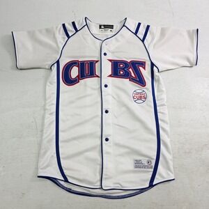 Vintage MLB Chicago Cubs Baseball Stitched Jersey White True Fan GM Youth Sz L